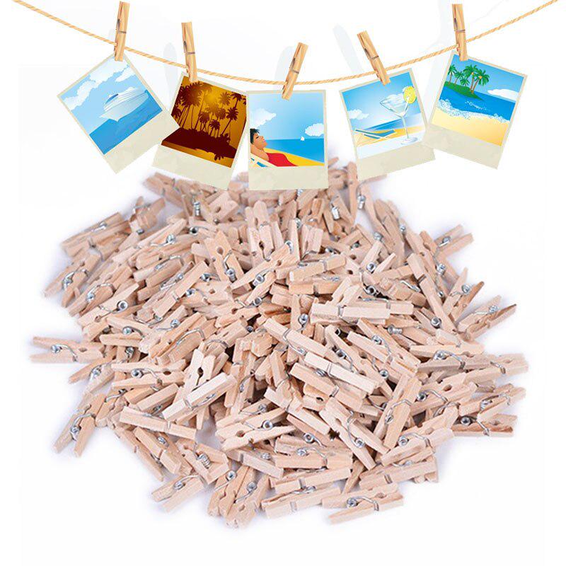 Небольшие деревянные прищепки для фотографий. 100 шт